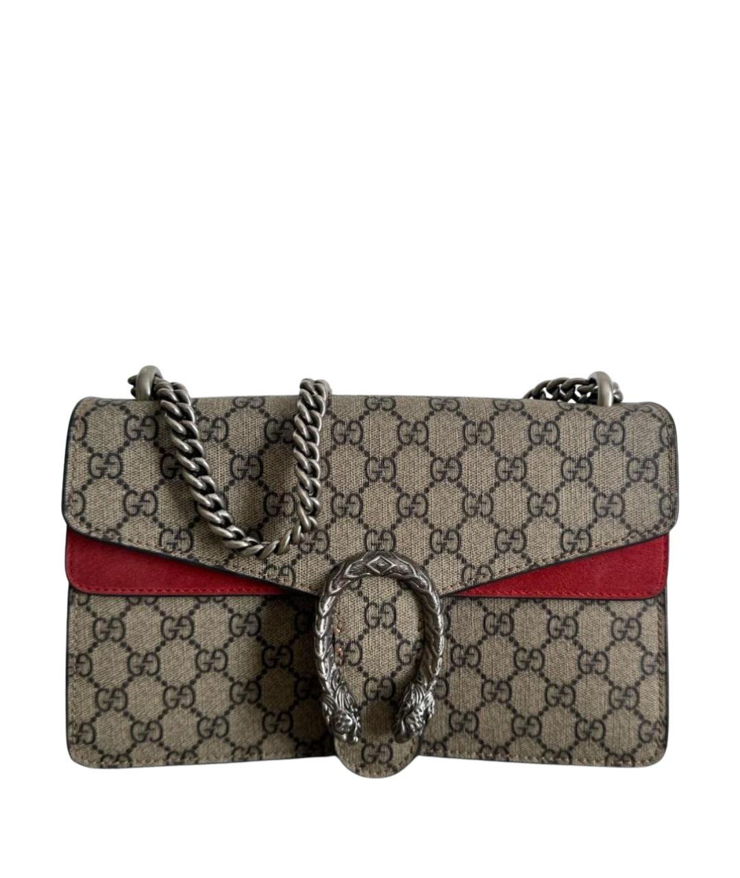 GUCCI Бежевая сумка через плечо из канвы, фото 1