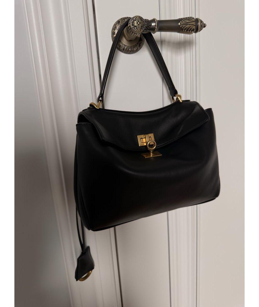 BALENCIAGA Черная кожаная сумка с короткими ручками, фото 8