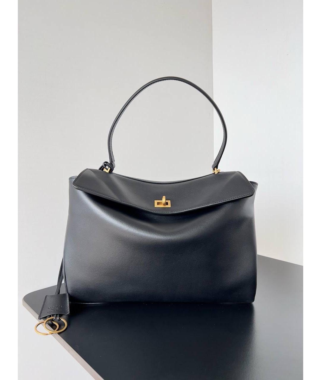 BALENCIAGA Черная кожаная сумка с короткими ручками, фото 9