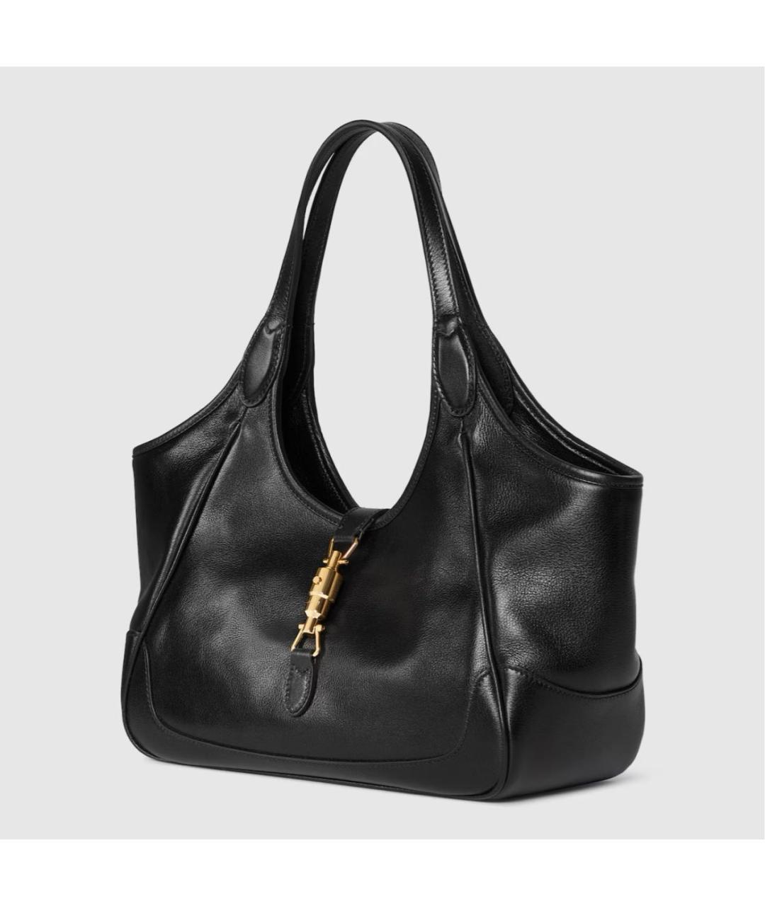 GUCCI Черная кожаная сумка тоут, фото 2
