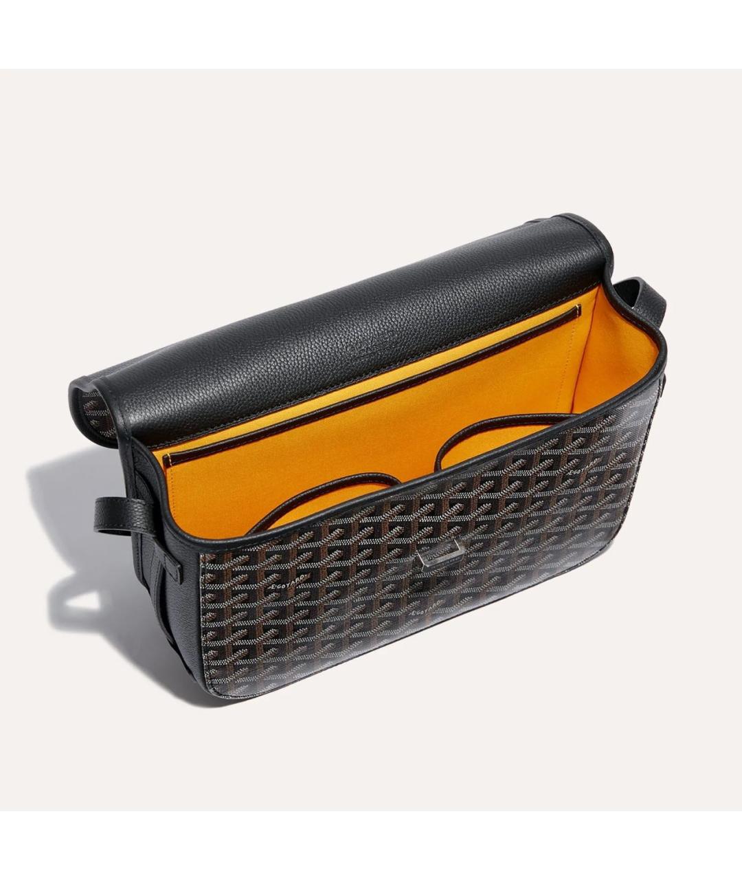 GOYARD Черная сумка на плечо из канвы, фото 4