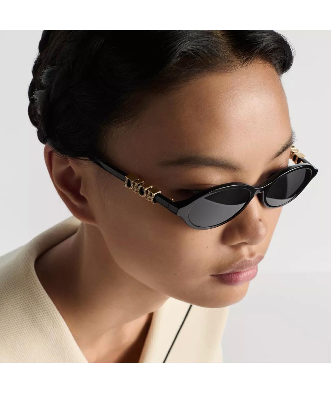 CHRISTIAN DIOR Черные пластиковые солнцезащитные очки, фото 8