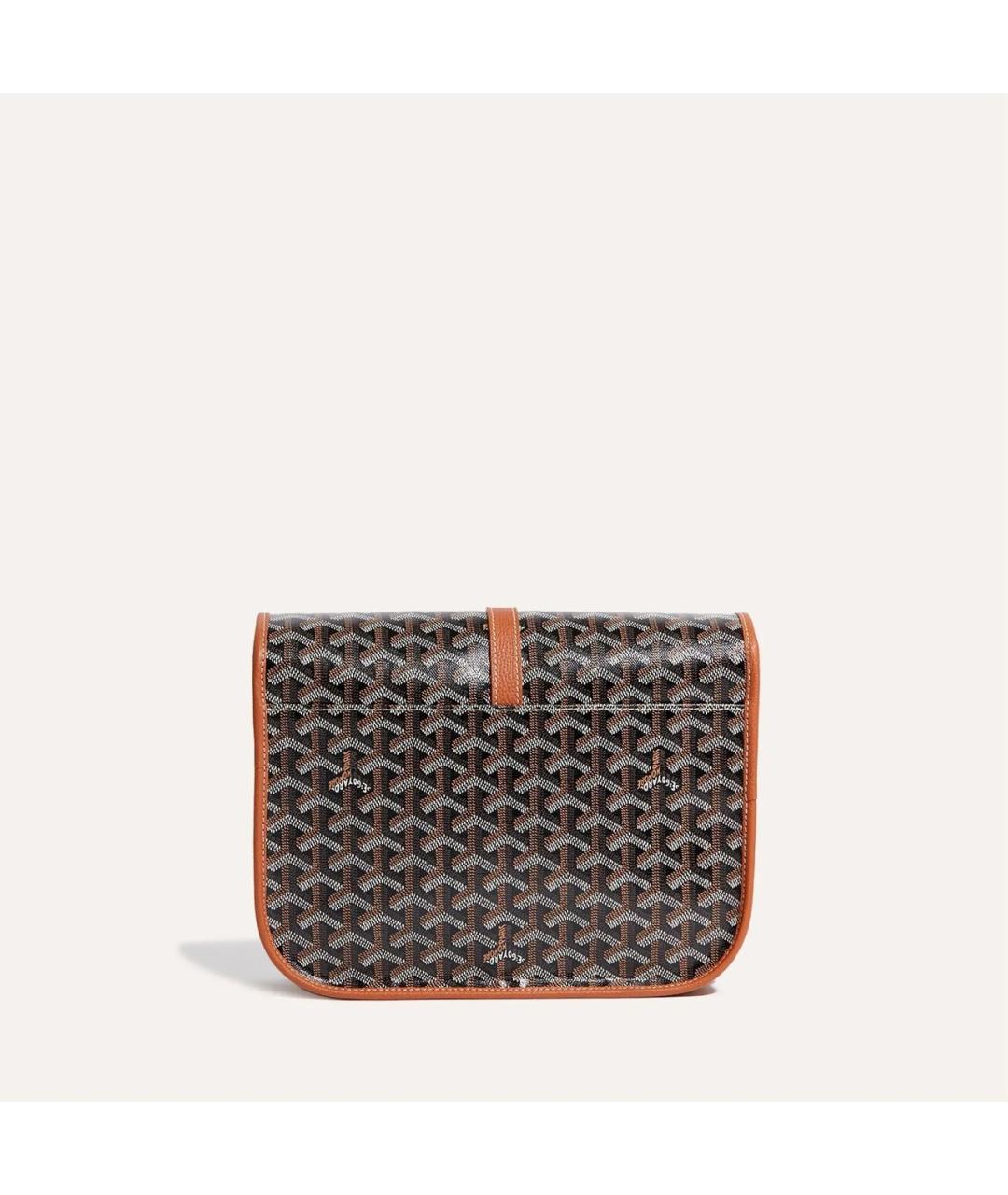 GOYARD Коричневая сумка на плечо из канвы, фото 3
