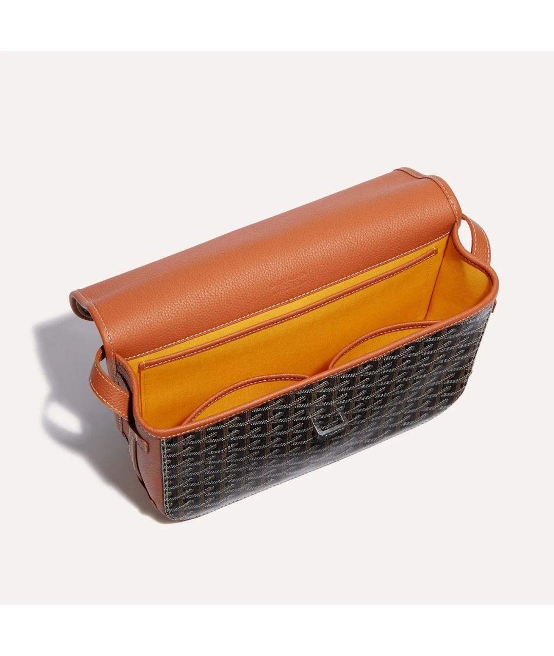 GOYARD Коричневая сумка на плечо из канвы, фото 4