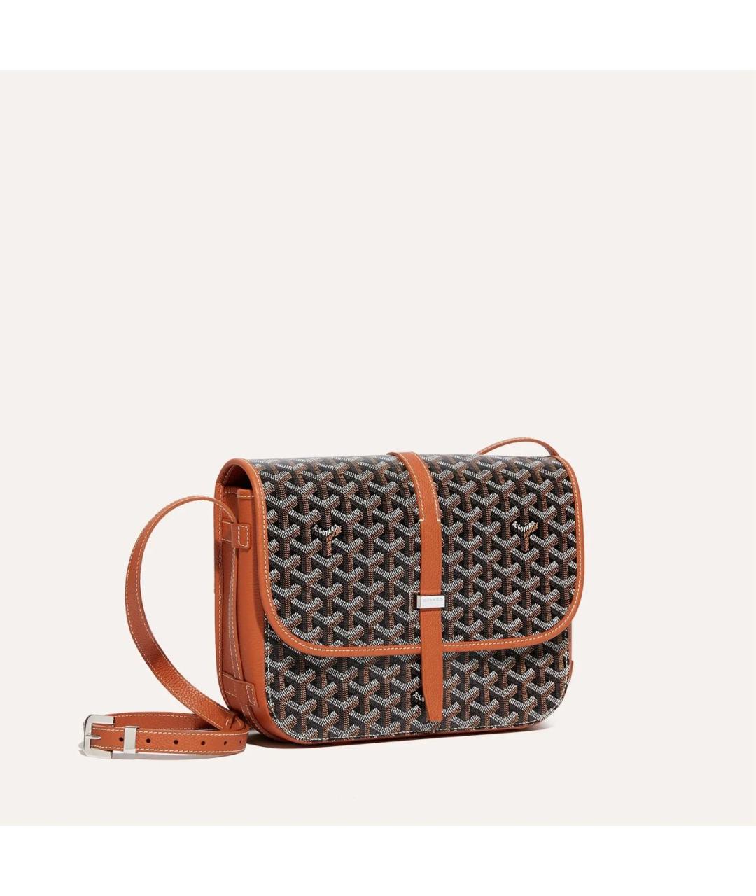 GOYARD Коричневая сумка на плечо из канвы, фото 2