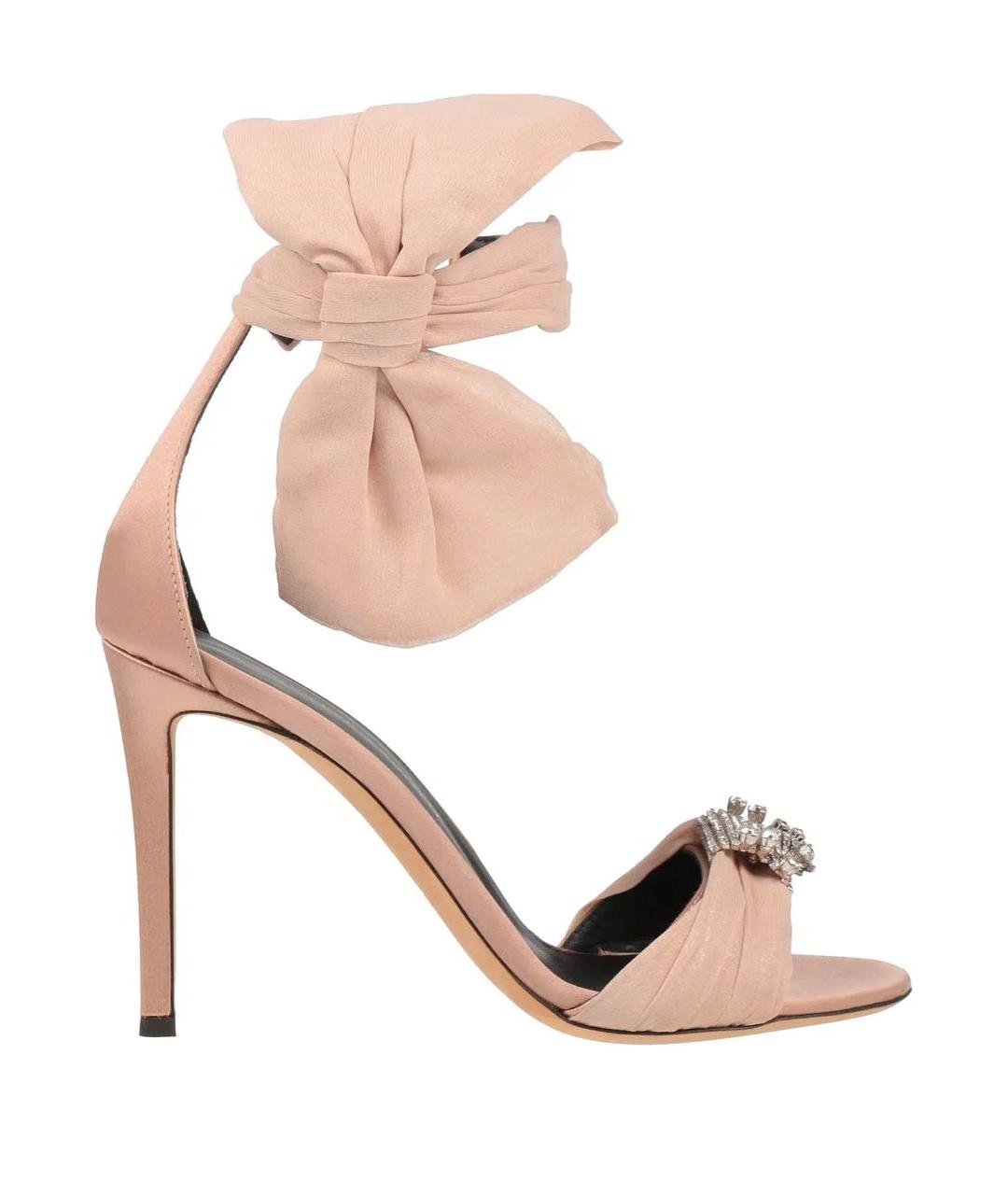 GIUSEPPE ZANOTTI DESIGN Бежевые текстильные босоножки, фото 7