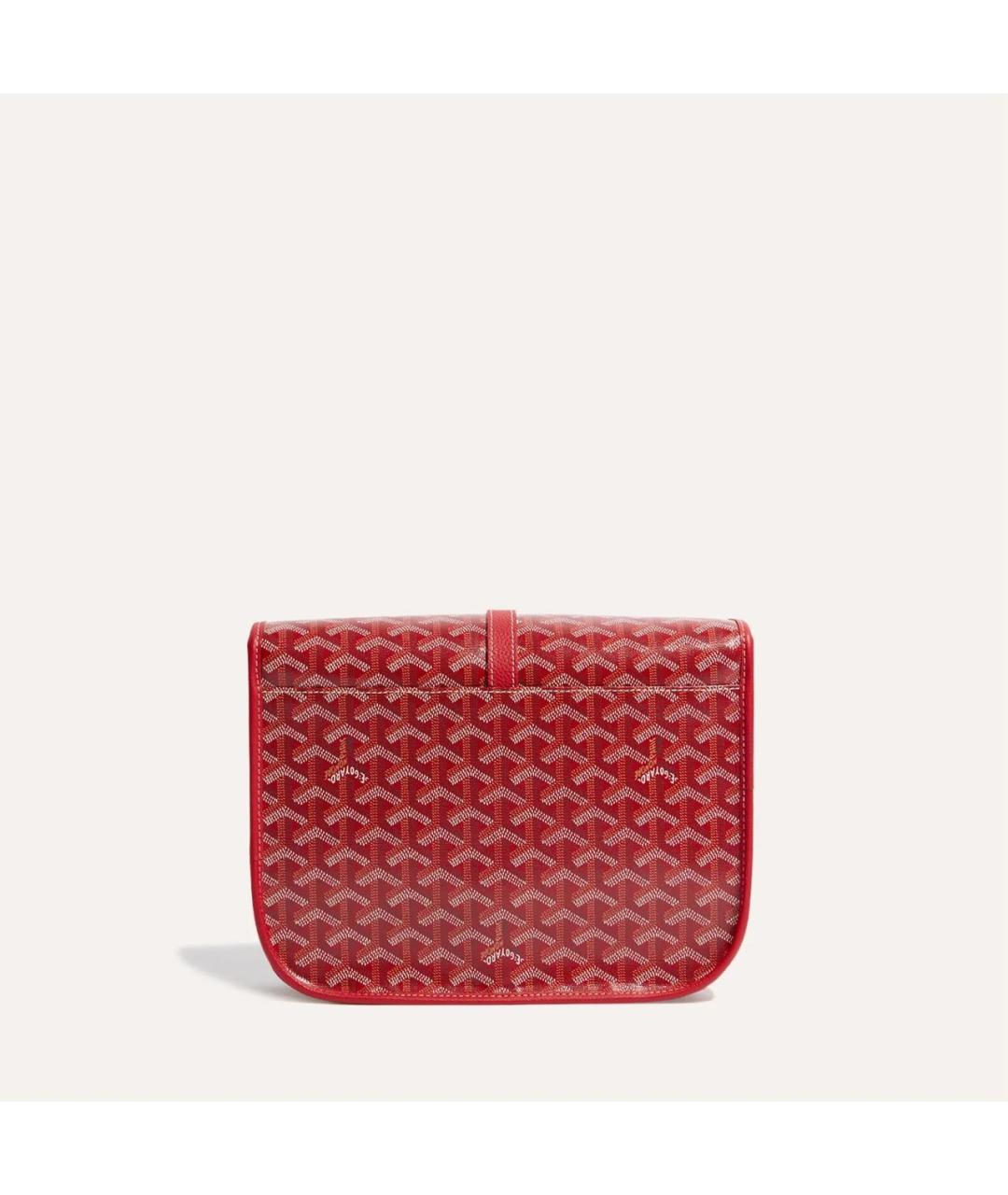 GOYARD Красная сумка на плечо из канвы, фото 3