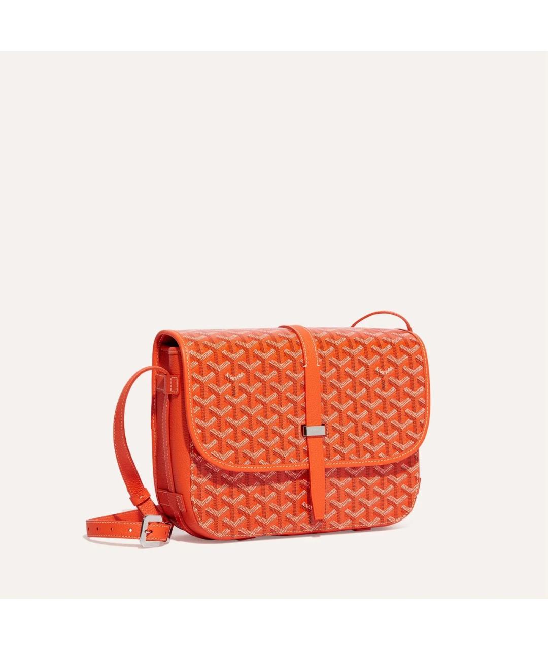 GOYARD Оранжевая сумка на плечо из канвы, фото 2