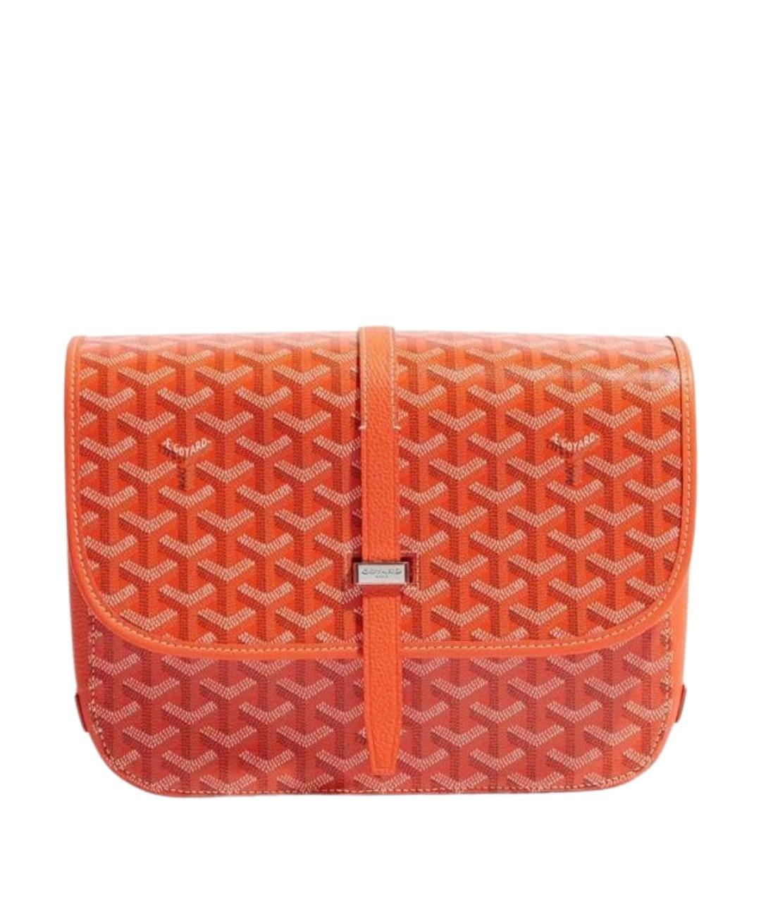 GOYARD Оранжевая сумка на плечо из канвы, фото 1