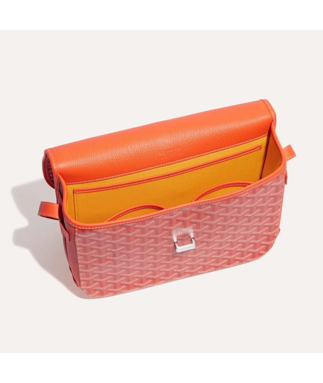 GOYARD Оранжевая сумка на плечо из канвы, фото 4