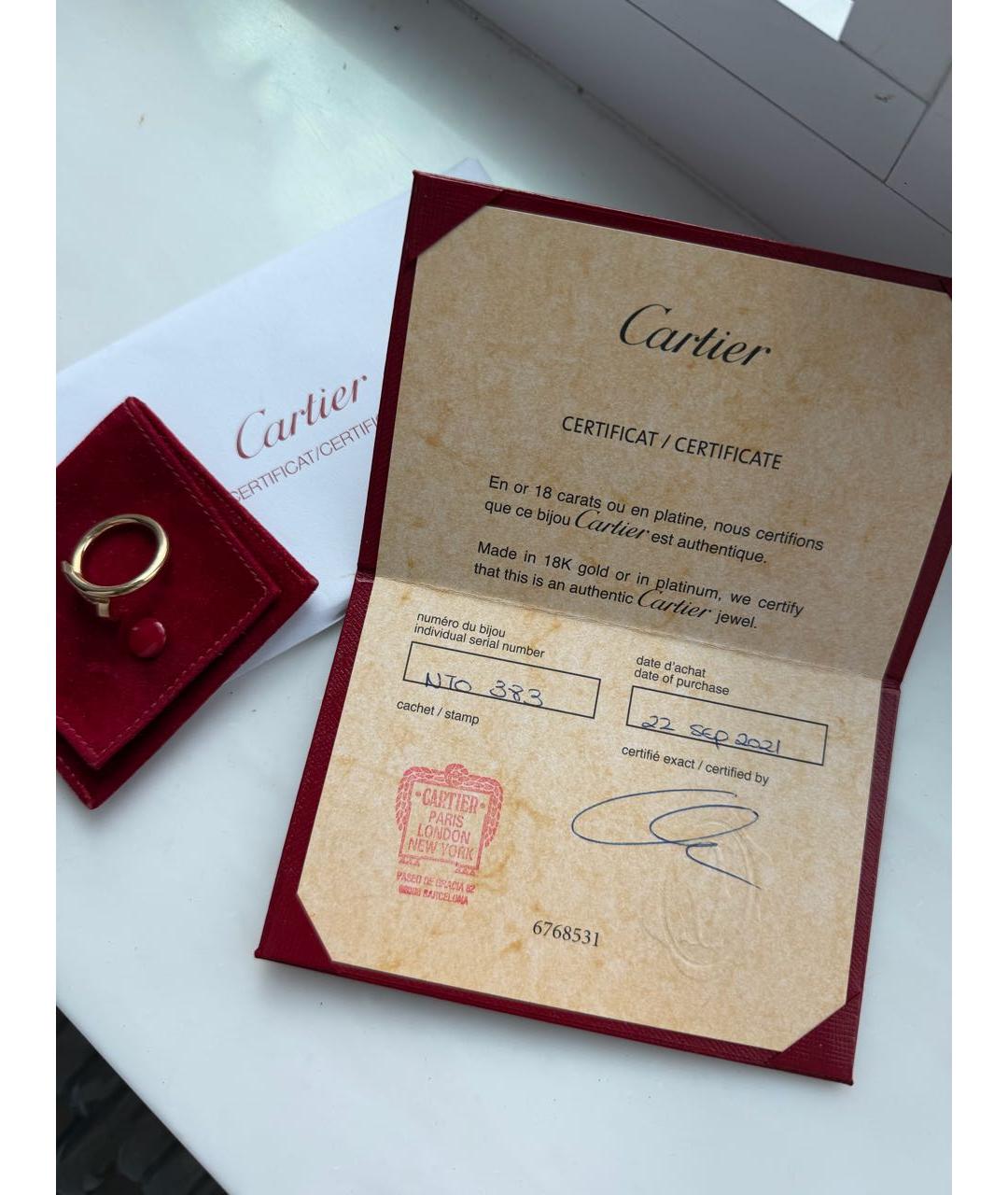 CARTIER Золотое кольцо из желтого золота, фото 5