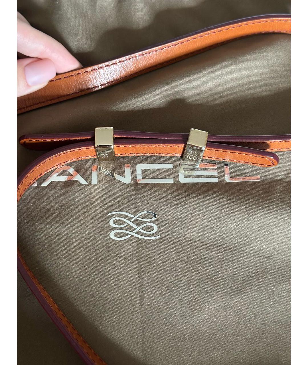 LANCEL Оранжевая кожаная сумка через плечо, фото 3