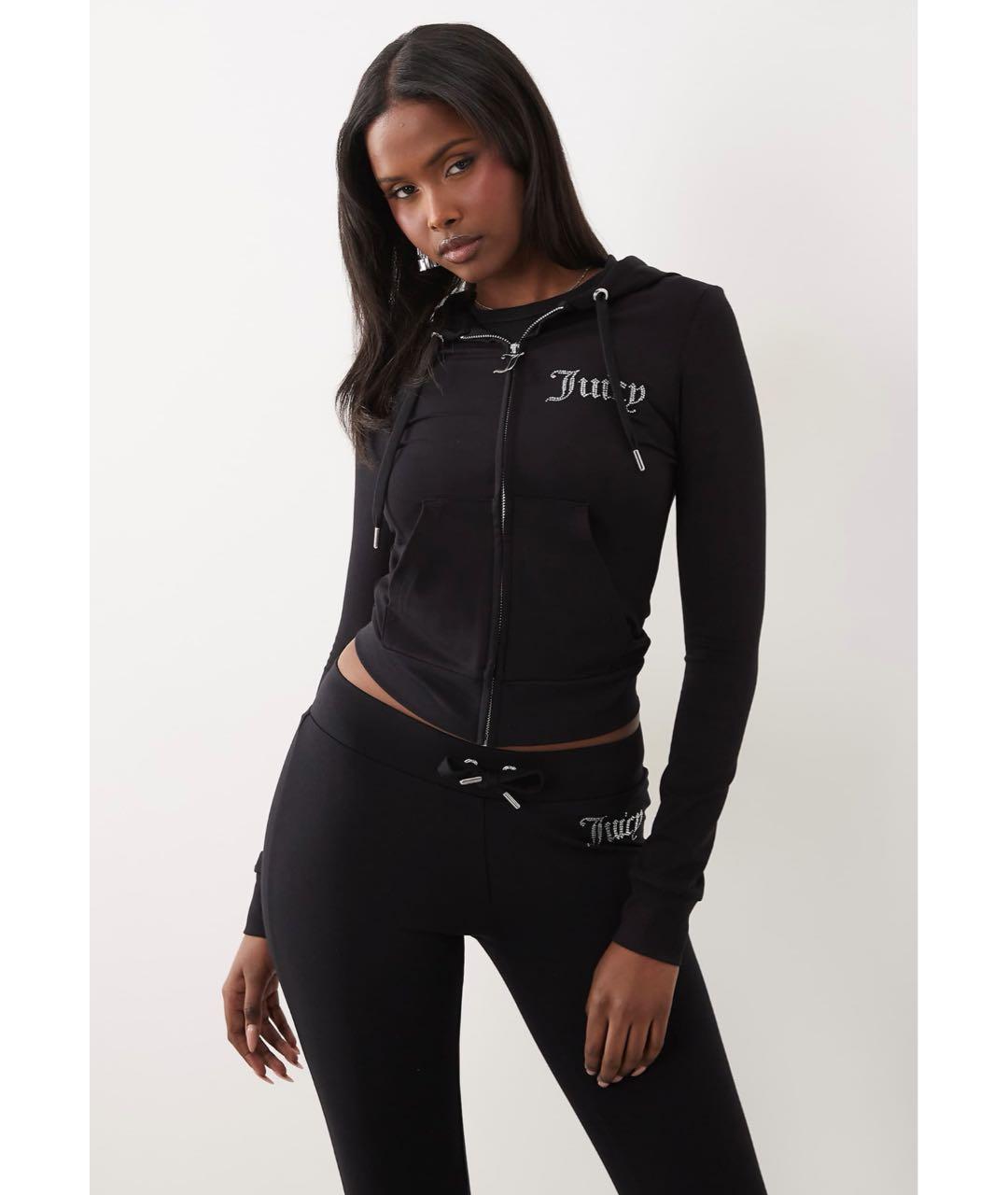 JUICY COUTURE Черный хлопковый спортивные костюмы, фото 3