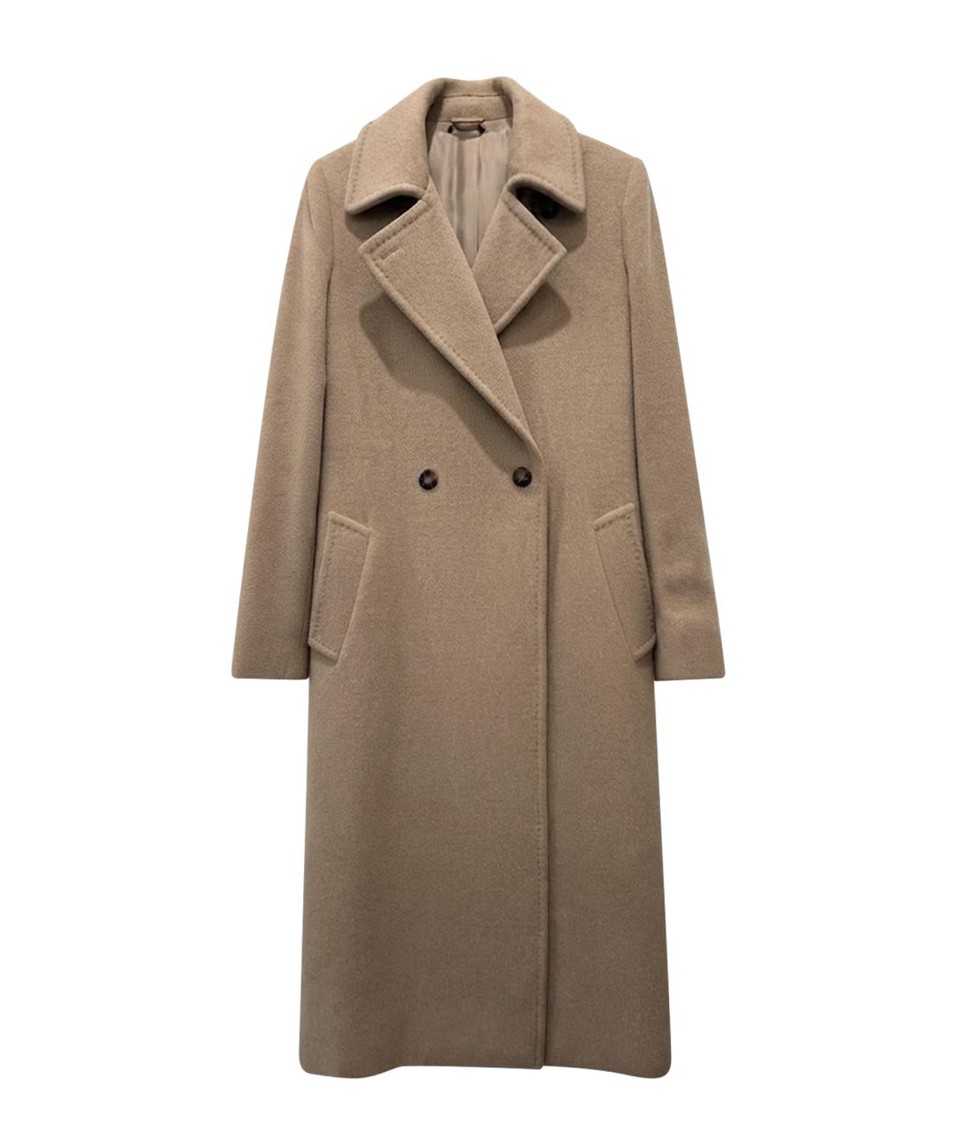 MAX MARA STUDIO Бежевое шерстяное пальто, фото 1