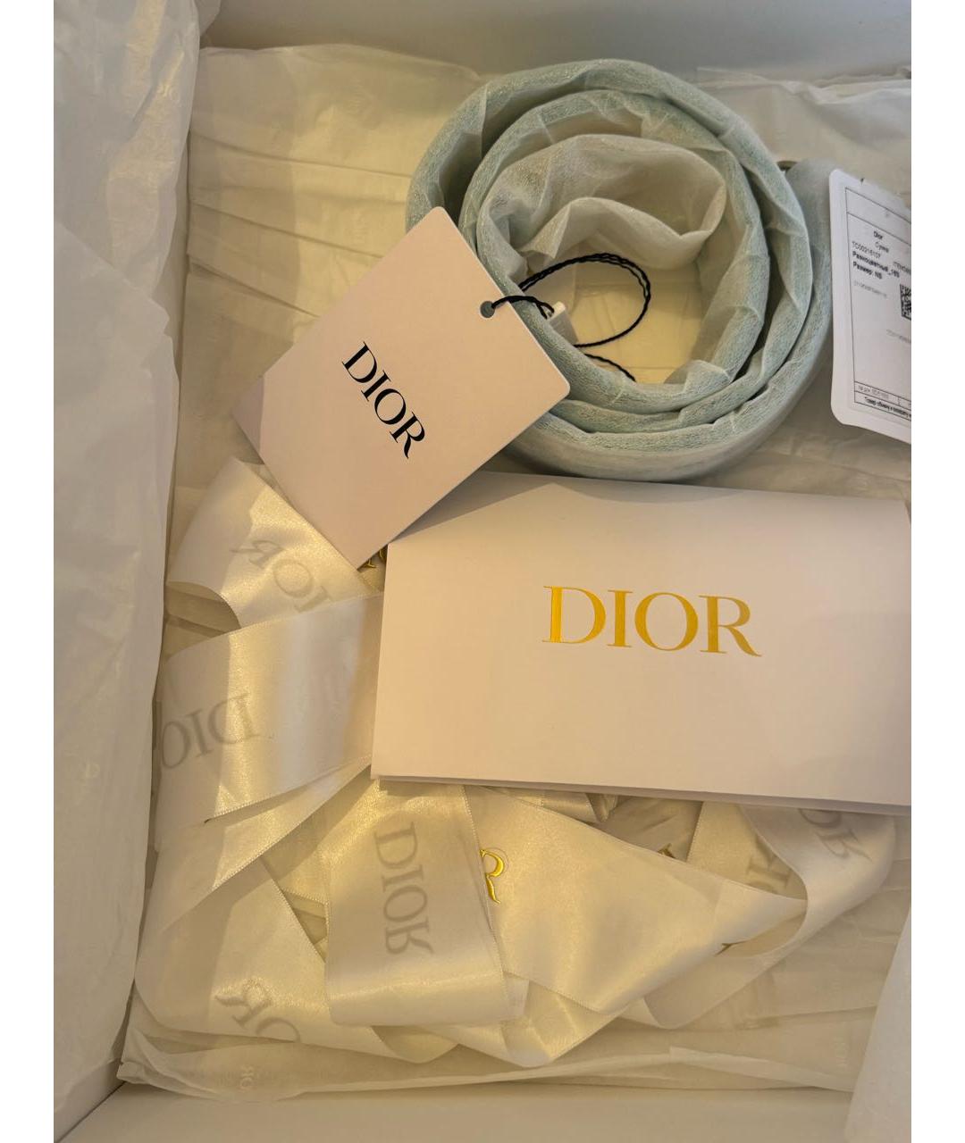 CHRISTIAN DIOR Голубая сумка с короткими ручками из канвы, фото 4