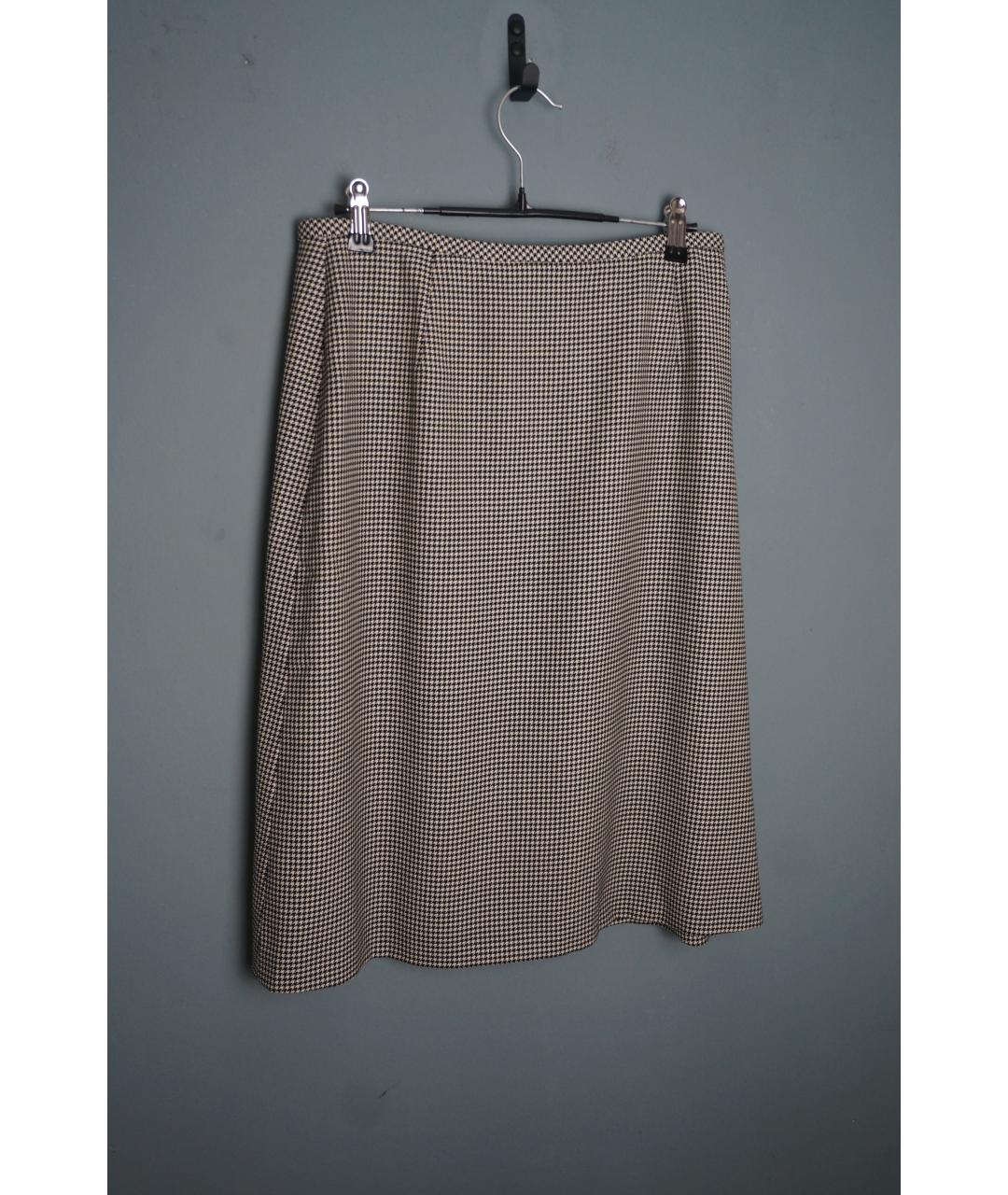 BURBERRY Коричневый шерстяной костюм с юбками, фото 4
