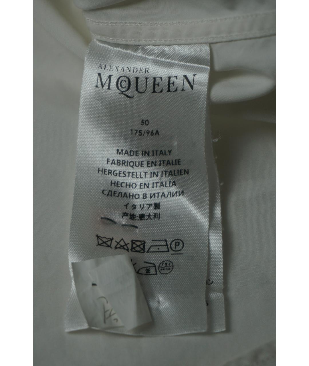 ALEXANDER MCQUEEN Белая хлопковая кэжуал рубашка, фото 7