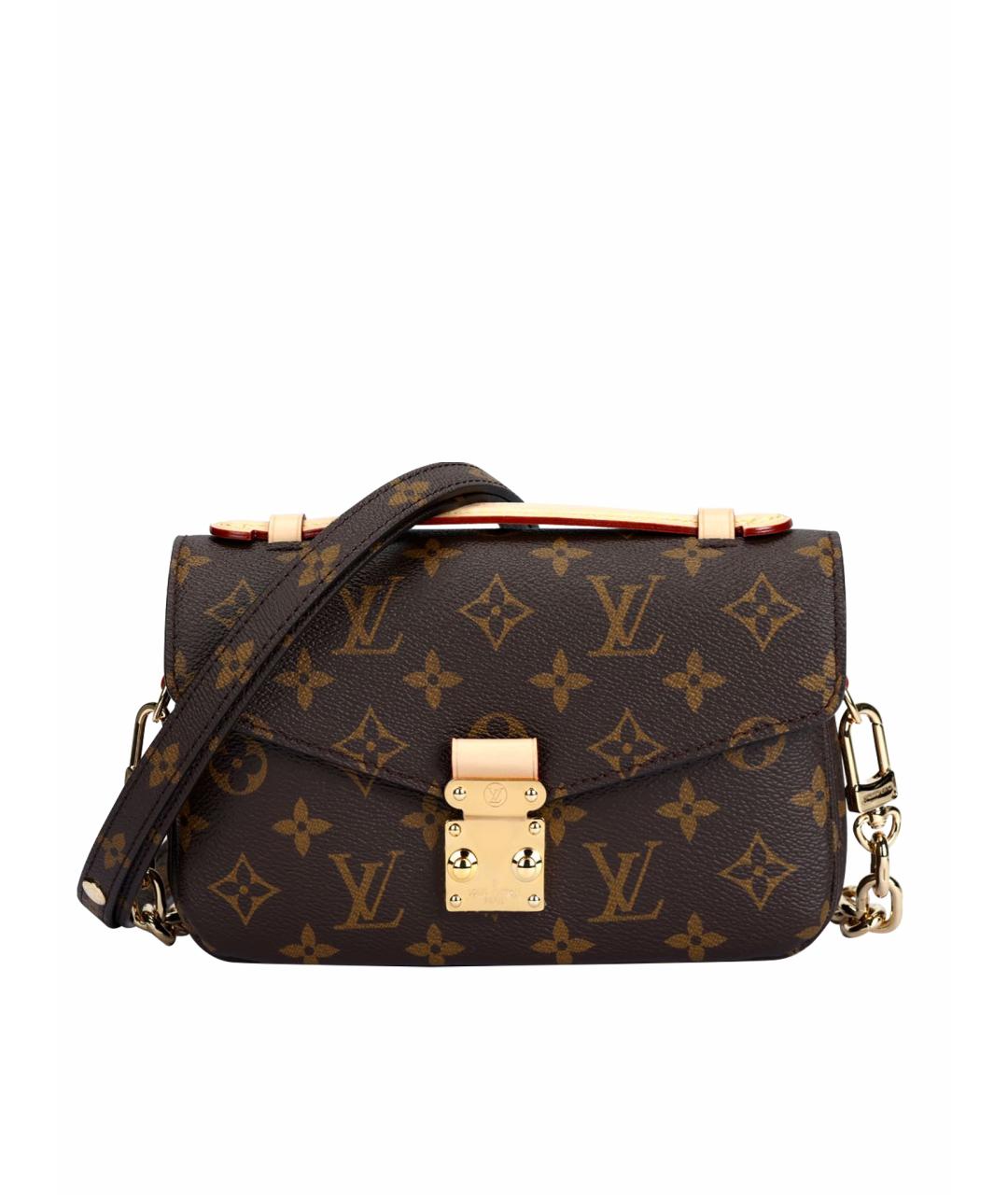 LOUIS VUITTON Коричневая кожаная сумка через плечо, фото 1
