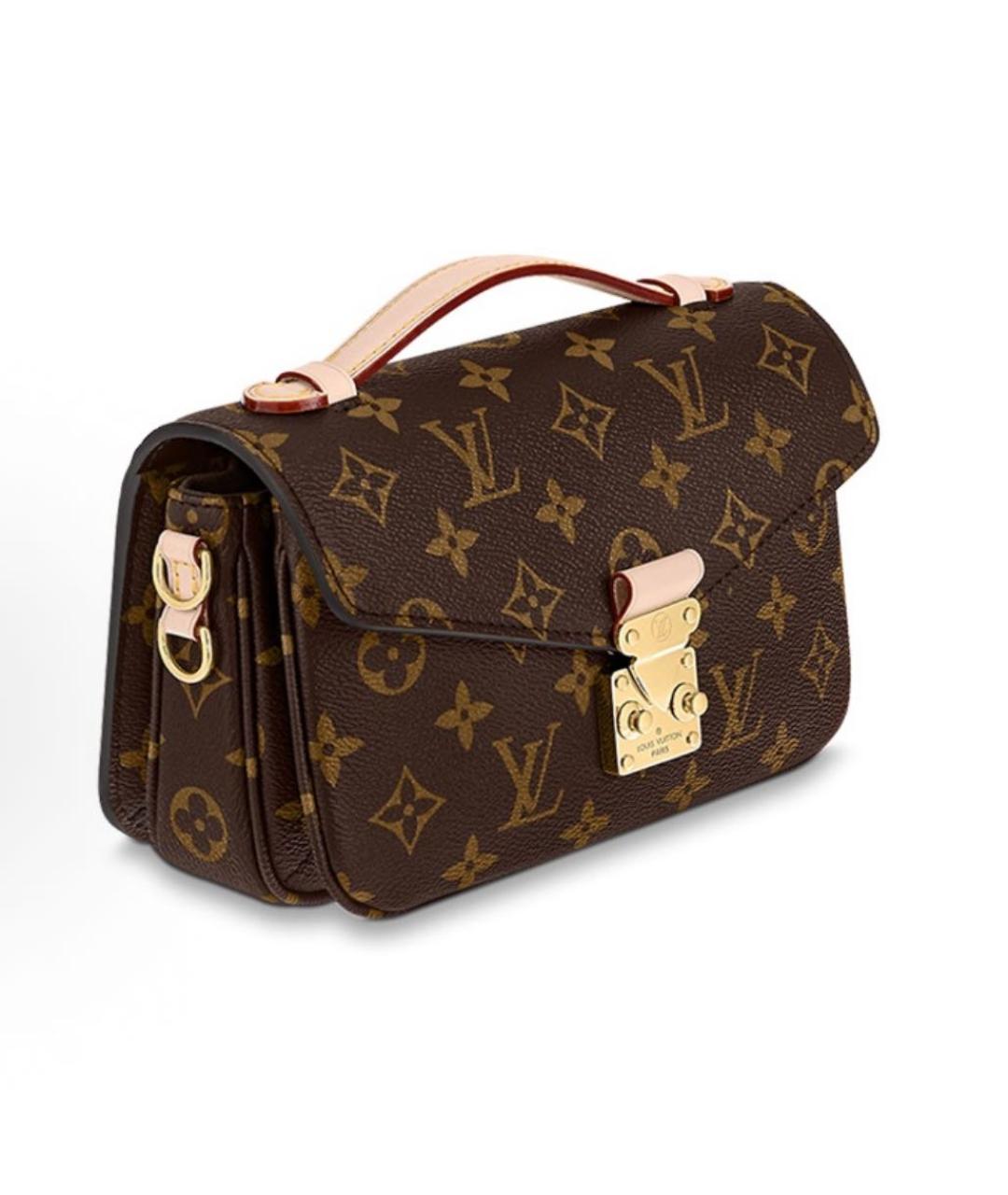 LOUIS VUITTON Коричневая кожаная сумка через плечо, фото 2