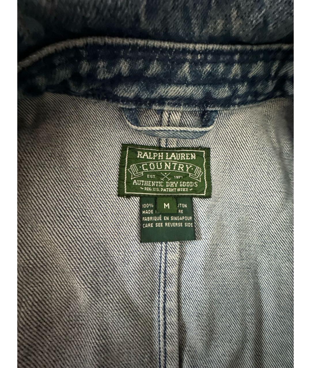 RALPH LAUREN Синяя деним куртка, фото 3