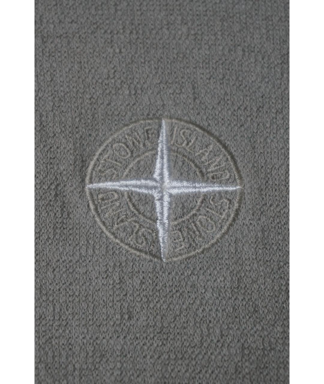 STONE ISLAND Бежевая хлопковая футболка, фото 6