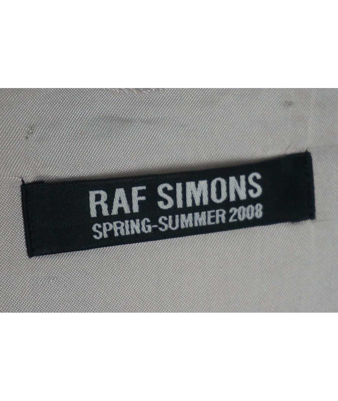 RAF SIMONS Бежевый хлопковый пиджак, фото 4