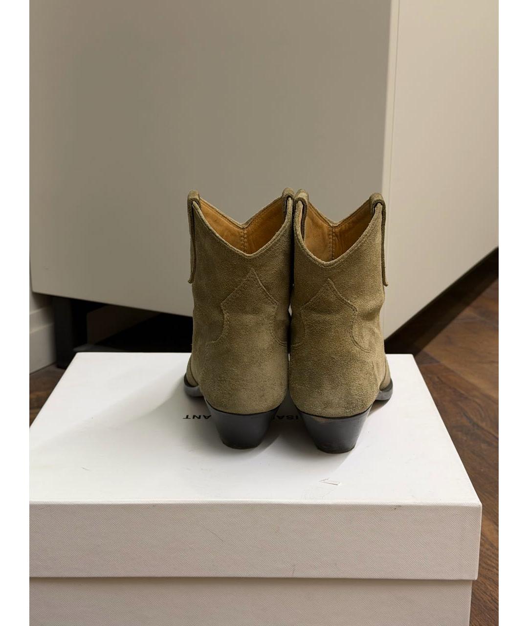 ISABEL MARANT Бежевые замшевые ботильоны, фото 4