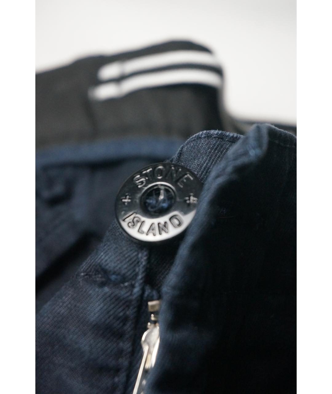 STONE ISLAND Темно-синие деним брюки чинос, фото 7