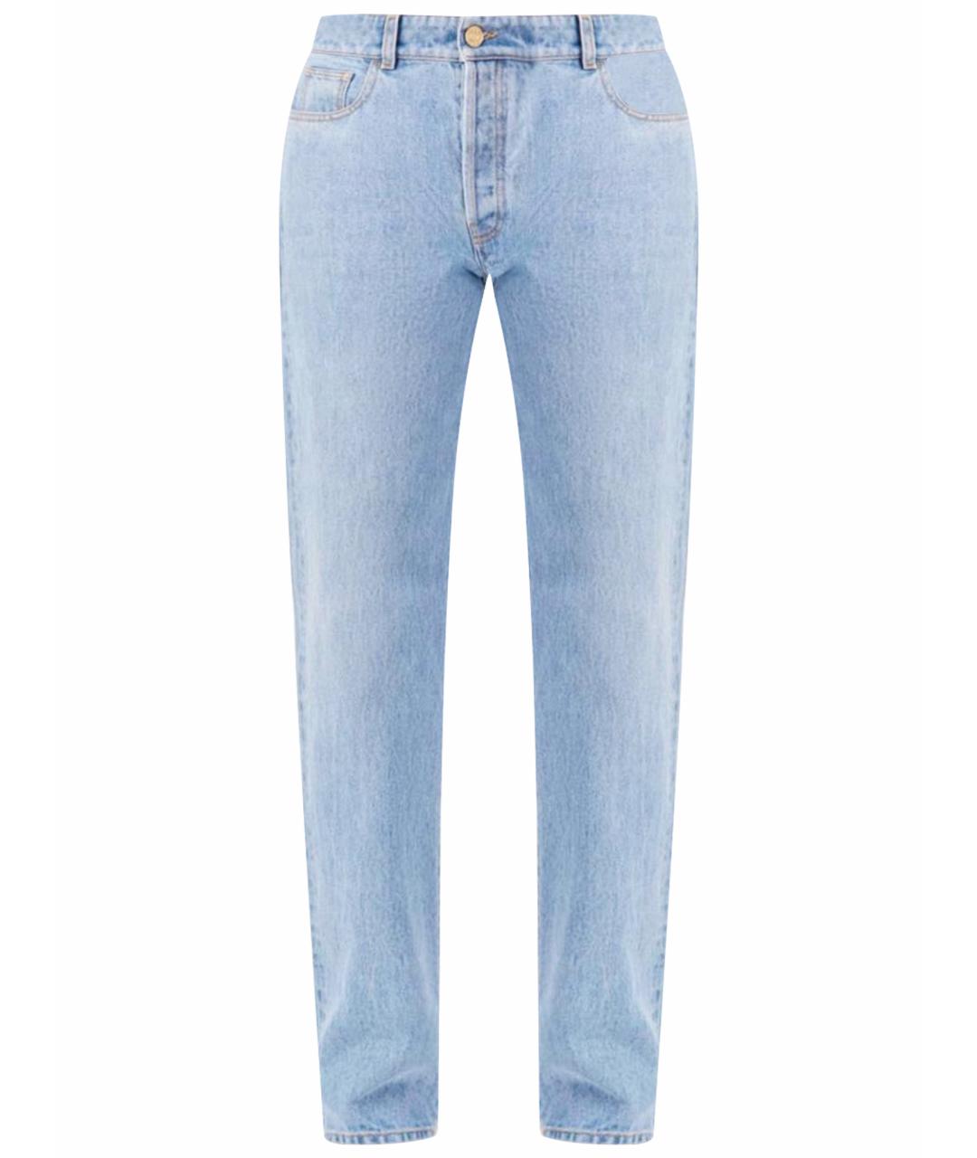 CHANEL Голубые хлопковые прямые джинсы, фото 1