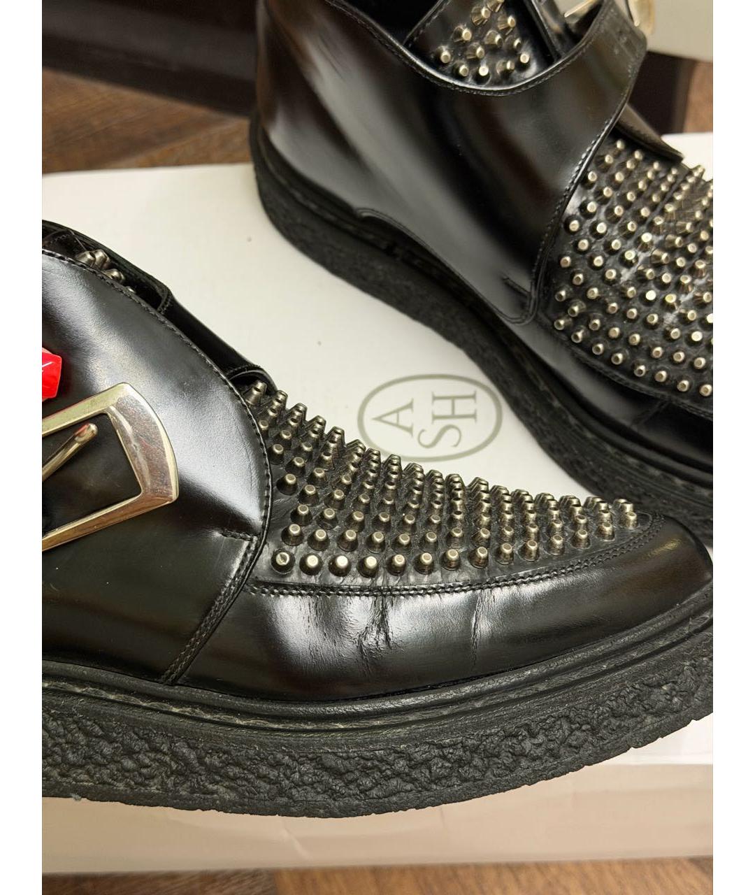SAINT LAURENT Черные кожаные ботинки, фото 6