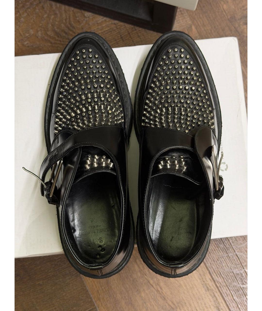 SAINT LAURENT Черные кожаные ботинки, фото 3