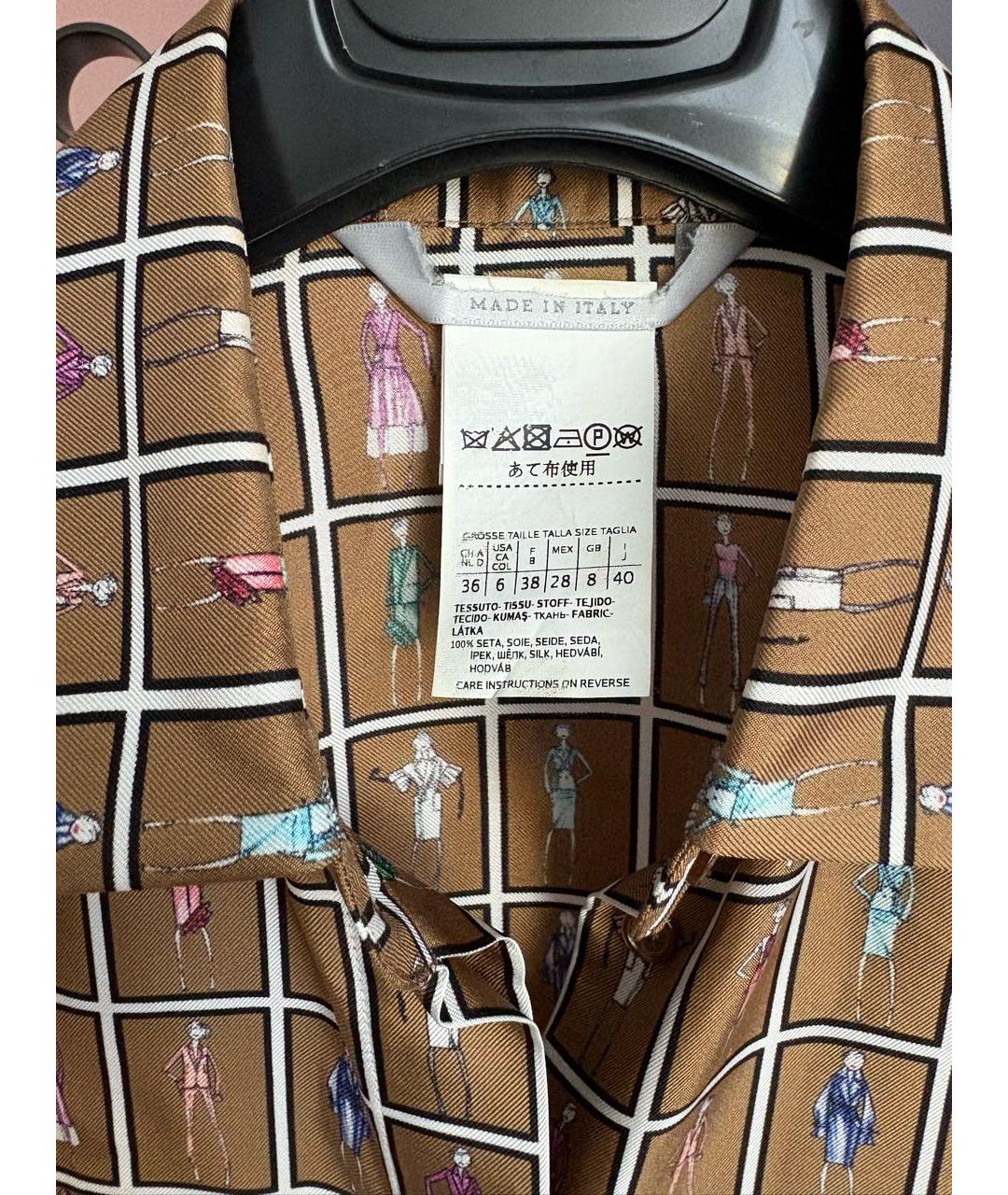 MAX MARA Мульти шелковая блузы, фото 3