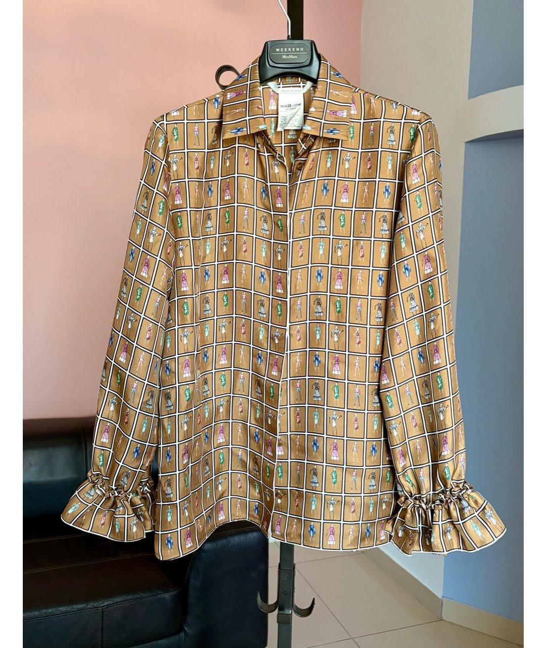 MAX MARA Мульти шелковая блузы, фото 5