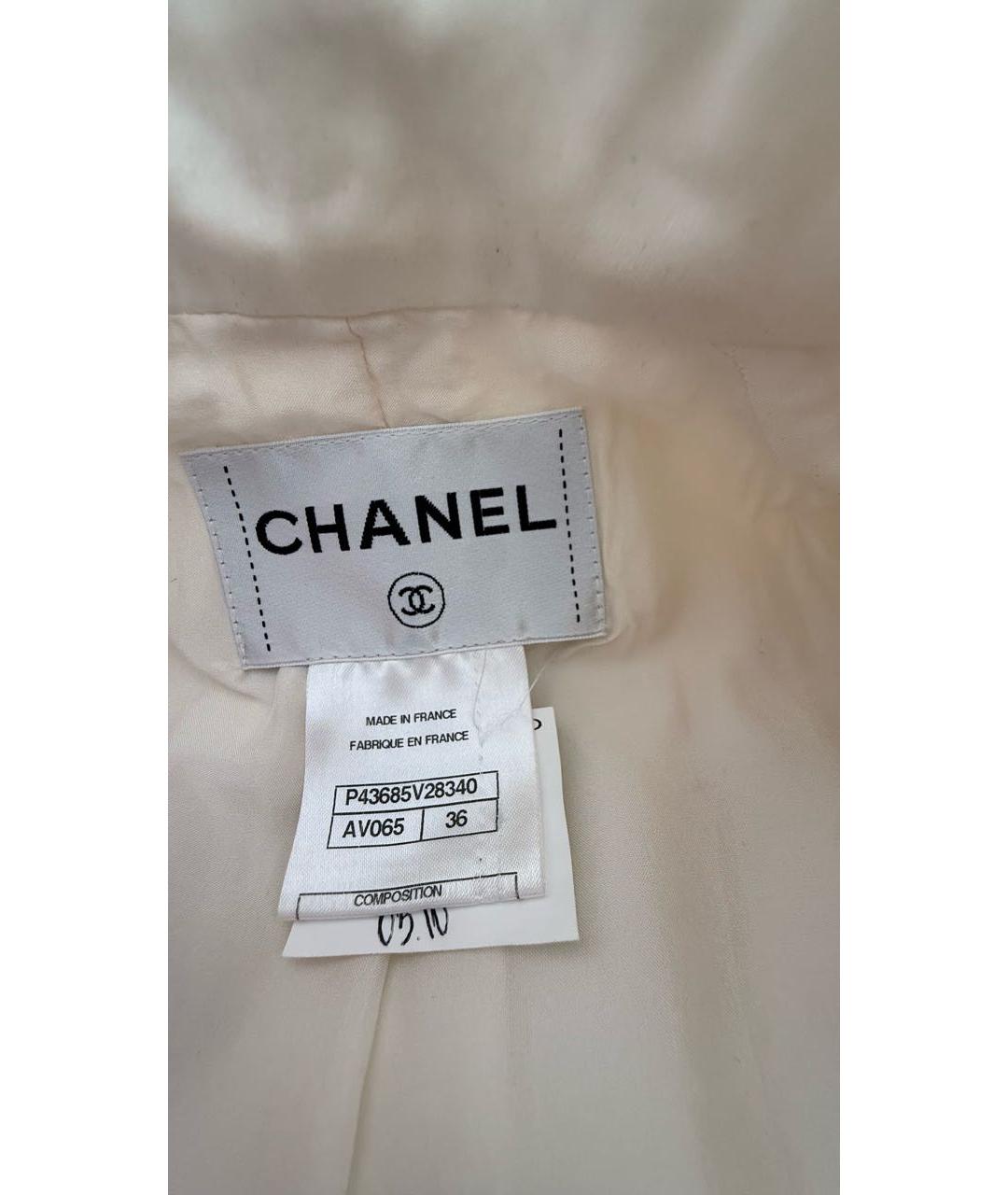 CHANEL Белое хлопковое пальто, фото 4