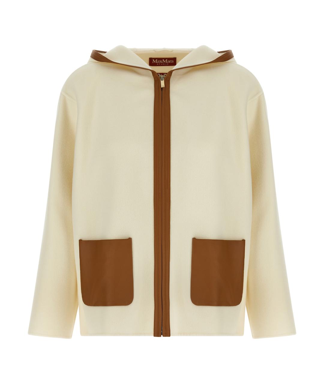 MAX MARA STUDIO Бежевое шерстяное пальто, фото 1