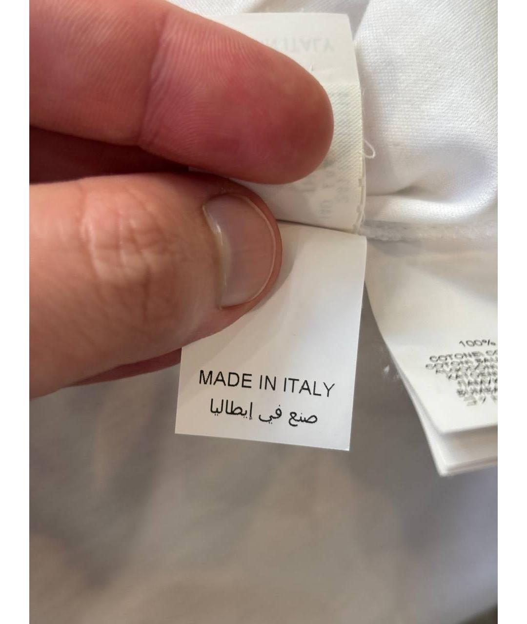 BRUNELLO CUCINELLI Белая хлопковая футболка, фото 5