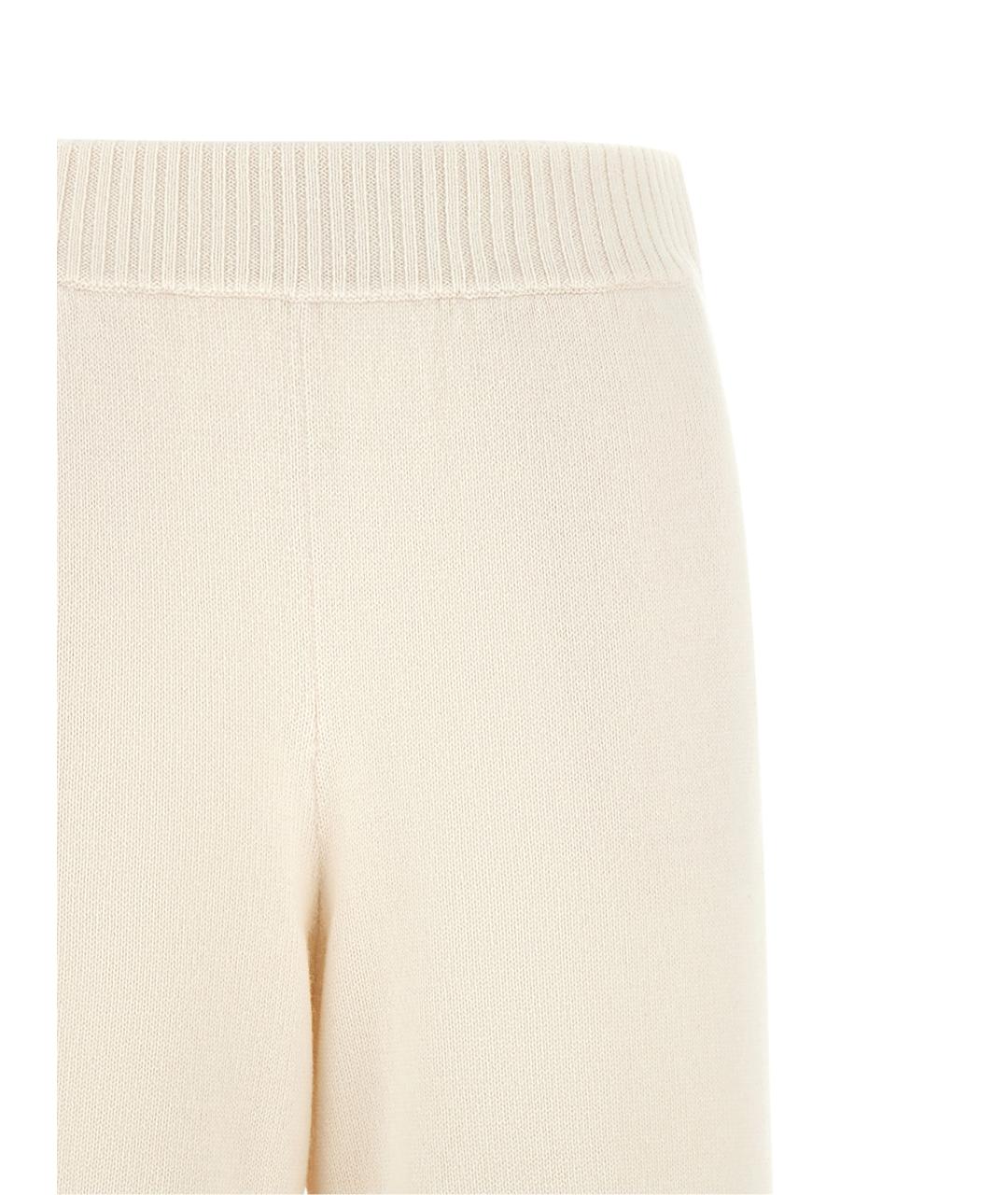 BRUNELLO CUCINELLI Белые кашемировые брюки широкие, фото 2