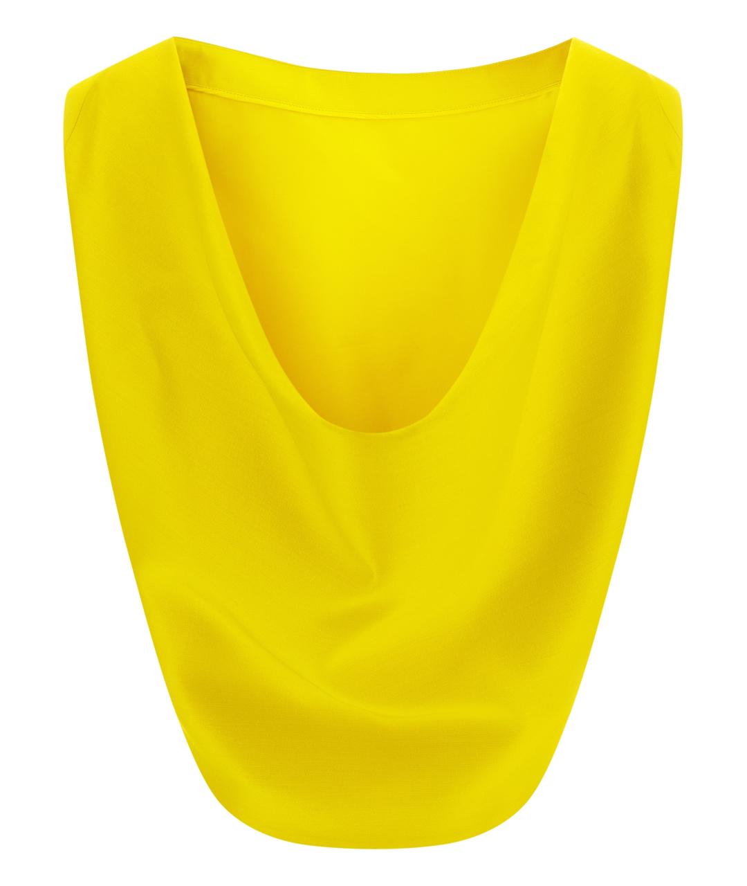 BALENCIAGA Желтая шерстяная блузы, фото 2