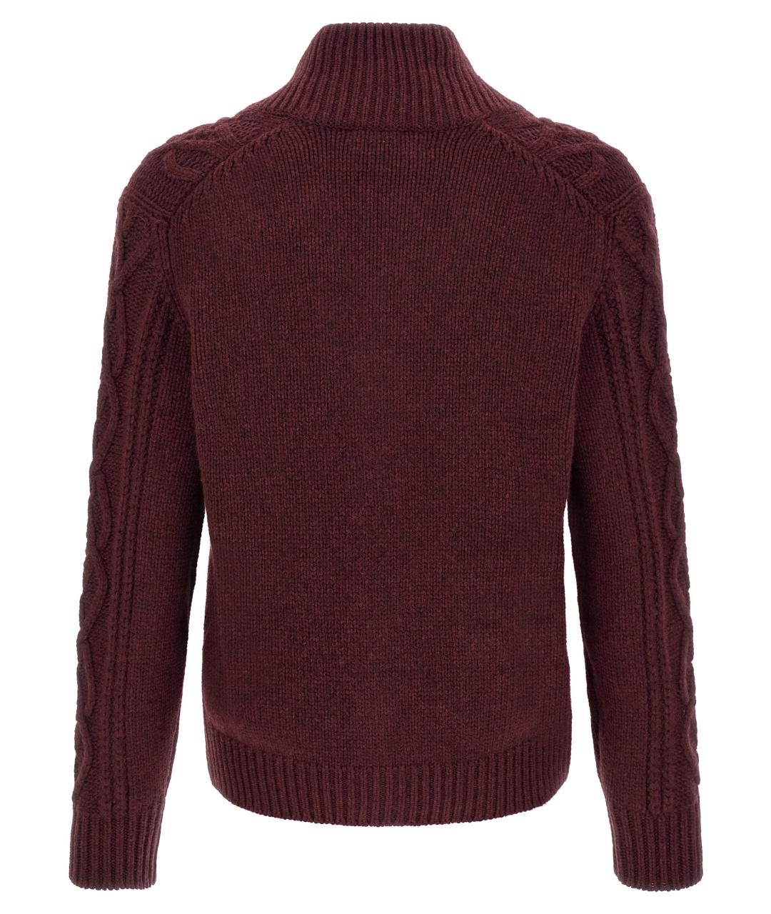 BRUNELLO CUCINELLI Бордовый кашемировый кардиган, фото 2