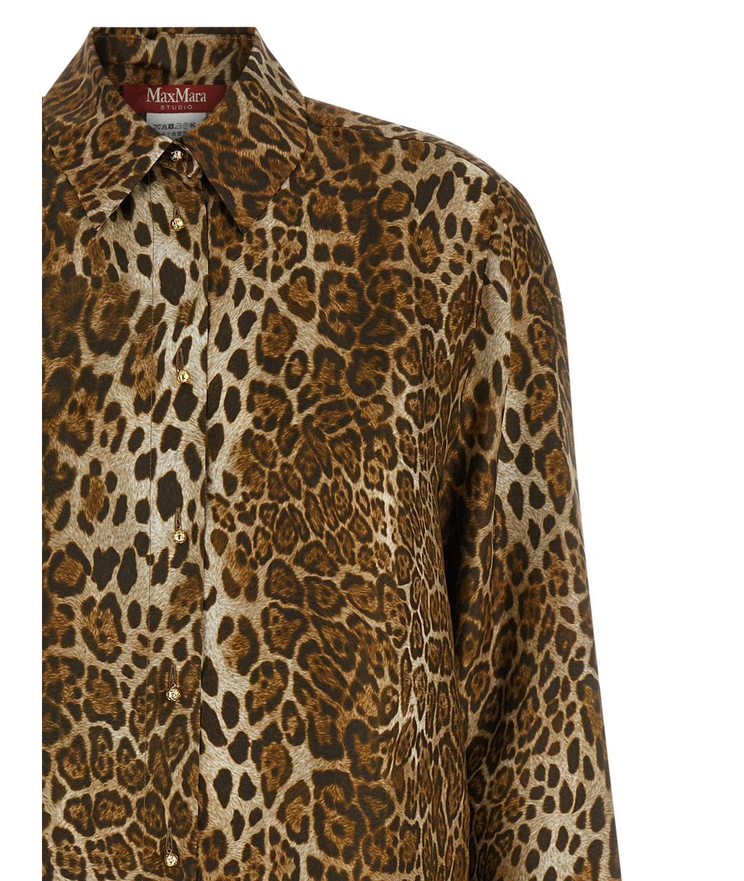 MAX MARA STUDIO Мульти шелковая рубашка, фото 3