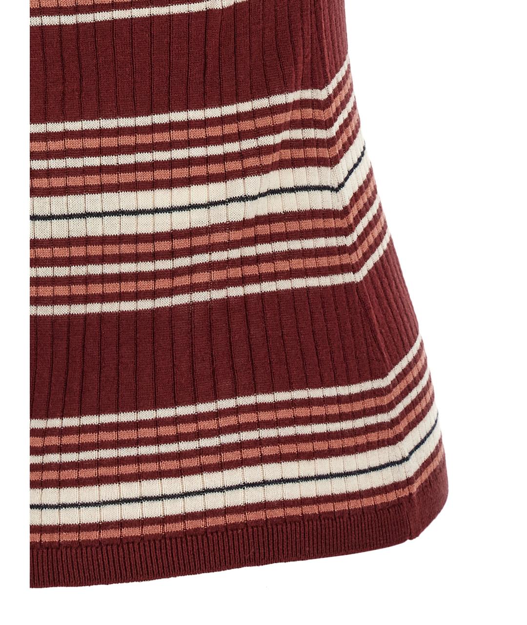 MAX MARA STUDIO Бордовый шелковый джемпер / свитер, фото 4