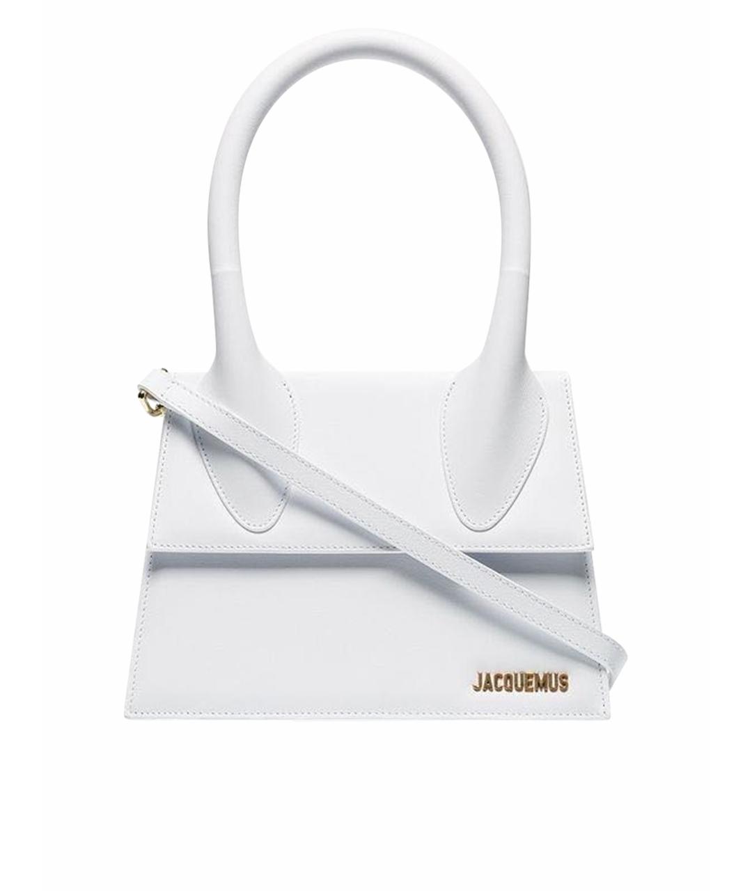 JACQUEMUS Белая кожаная сумка через плечо, фото 1