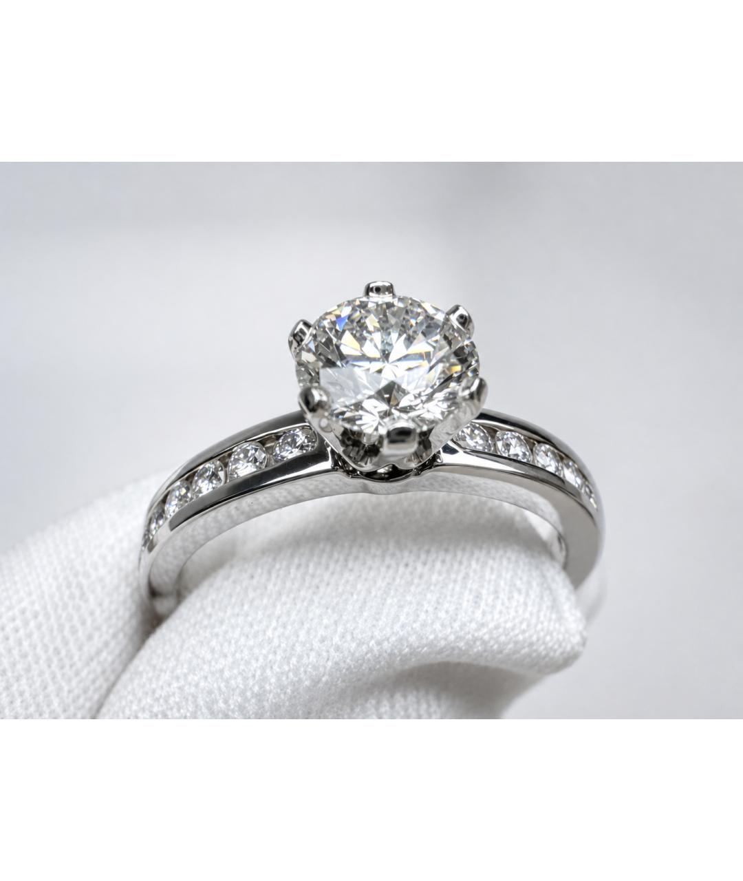 TIFFANY&CO Серебряное платиновое кольцо, фото 6
