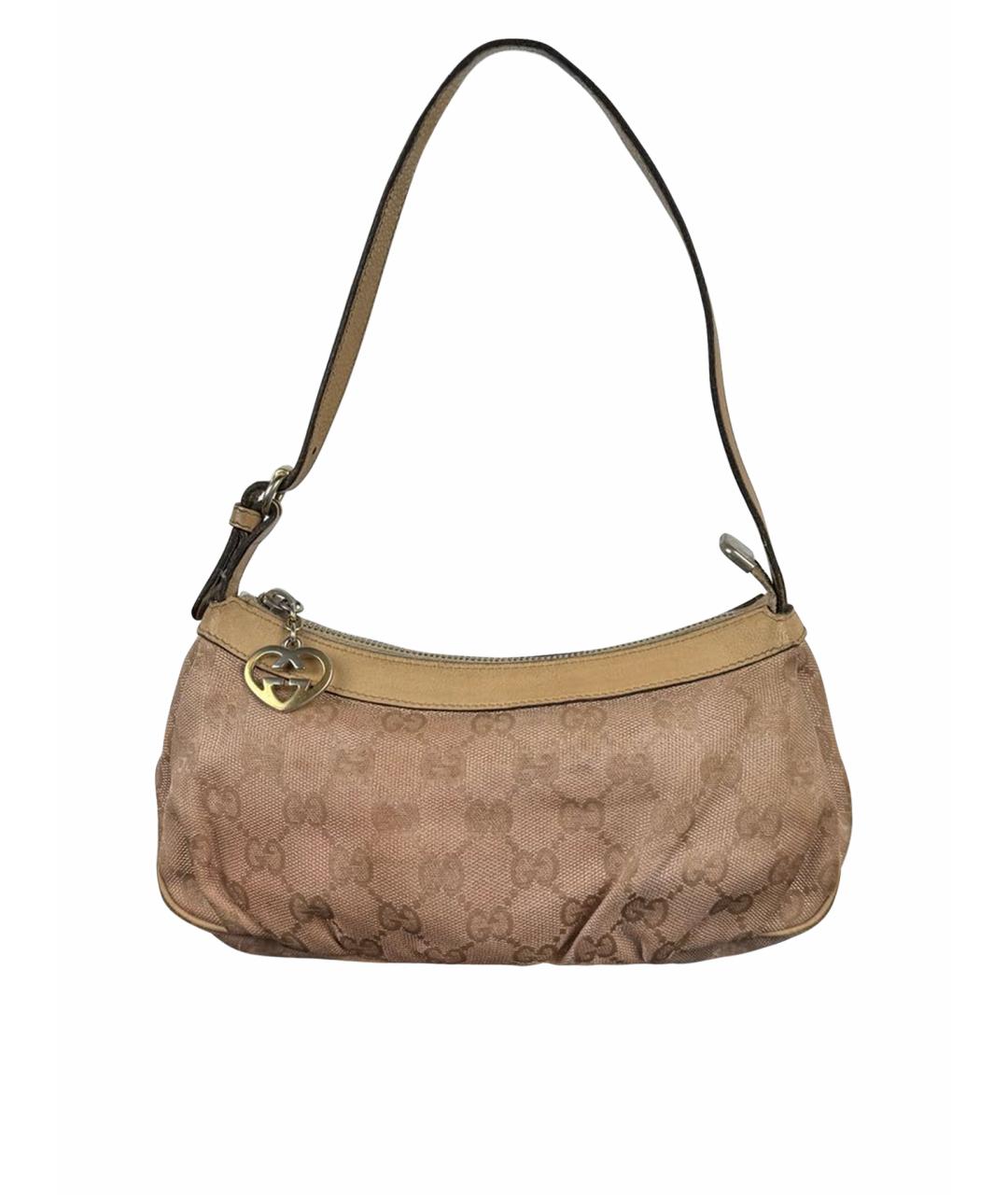 GUCCI Розовая жаккардовая сумка с короткими ручками, фото 1