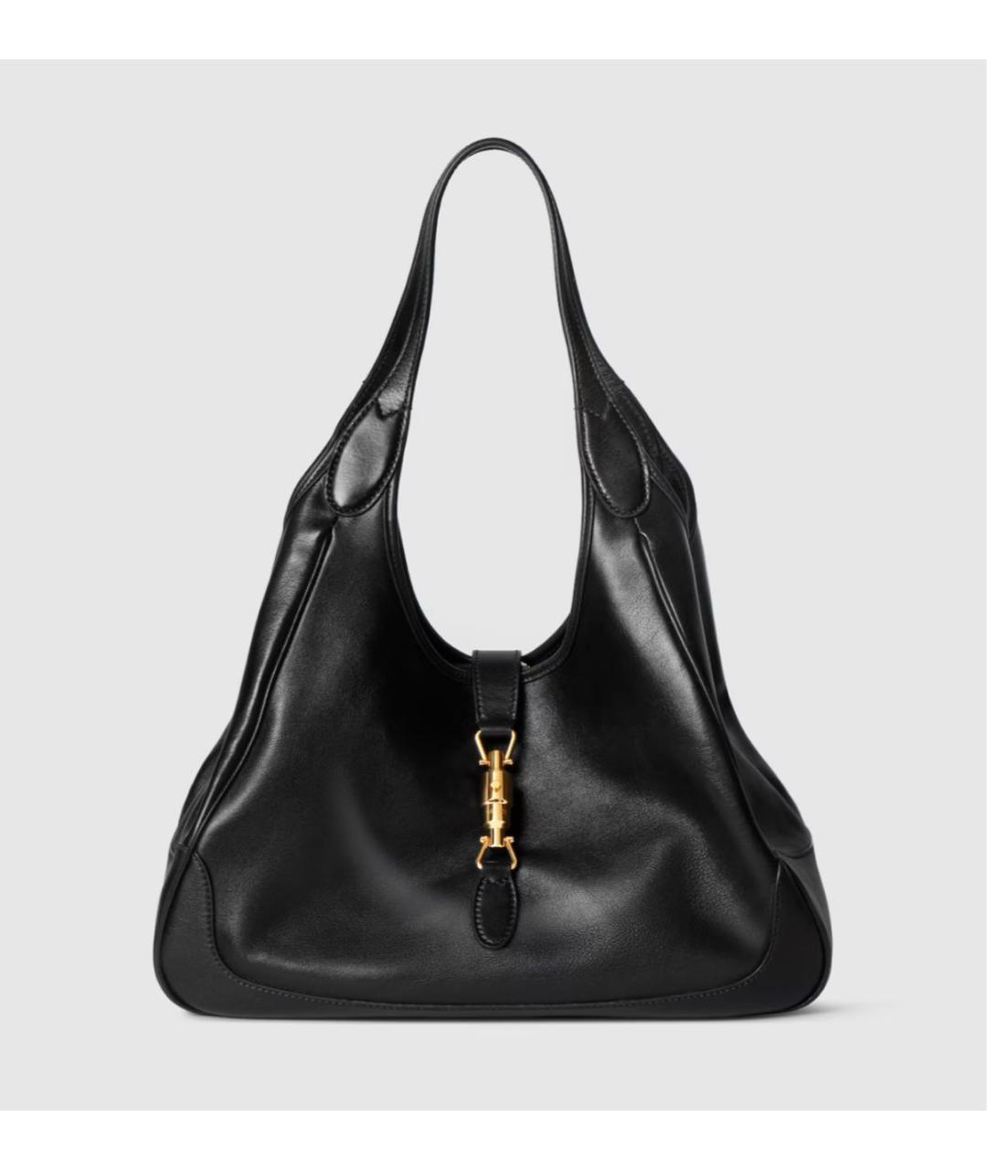 GUCCI Черная кожаная сумка тоут, фото 3
