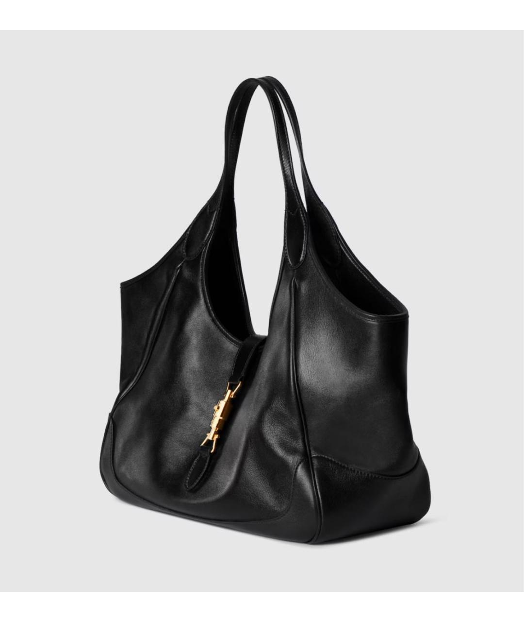 GUCCI Черная кожаная сумка тоут, фото 2