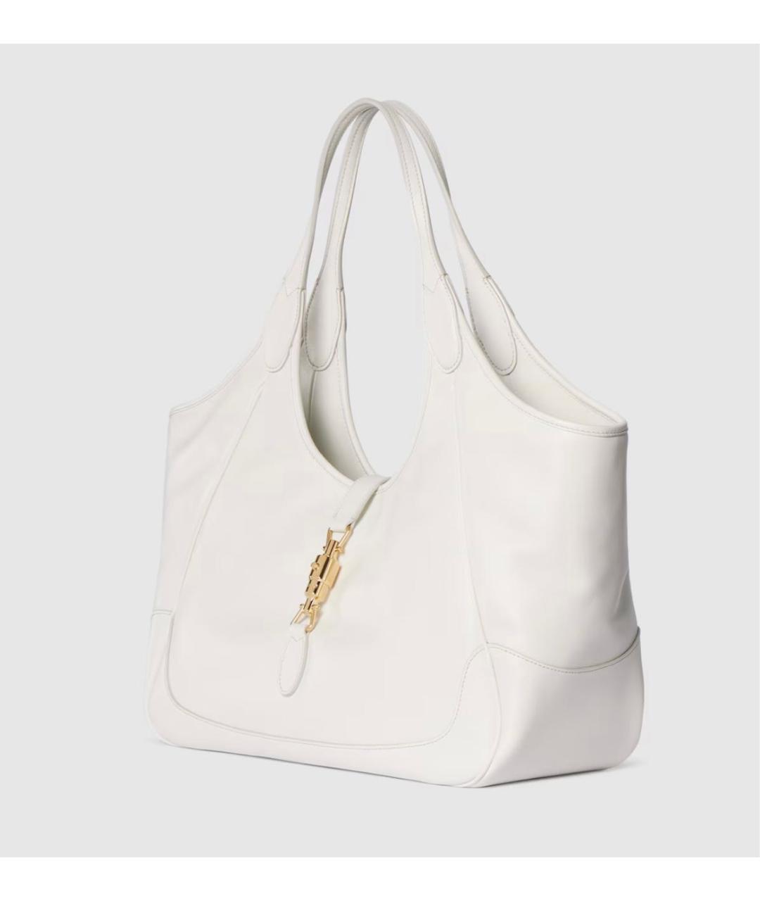 GUCCI Белая кожаная сумка тоут, фото 2