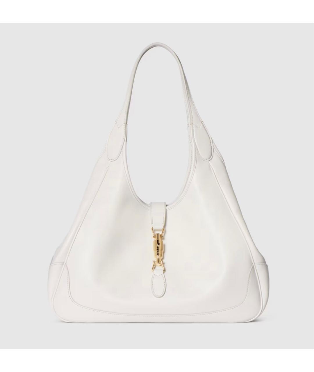 GUCCI Белая кожаная сумка тоут, фото 3