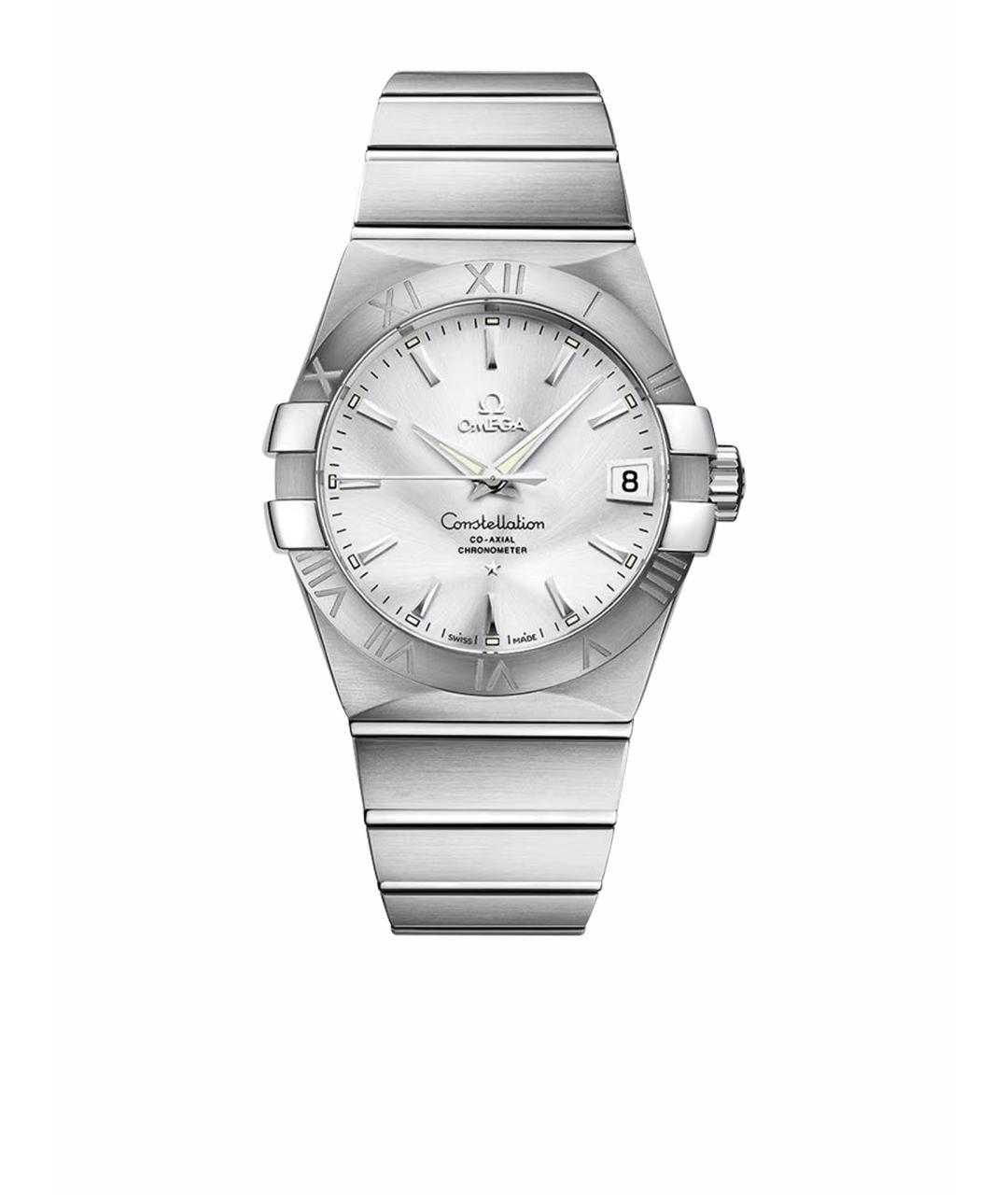 OMEGA Серебряные стальные часы, фото 1
