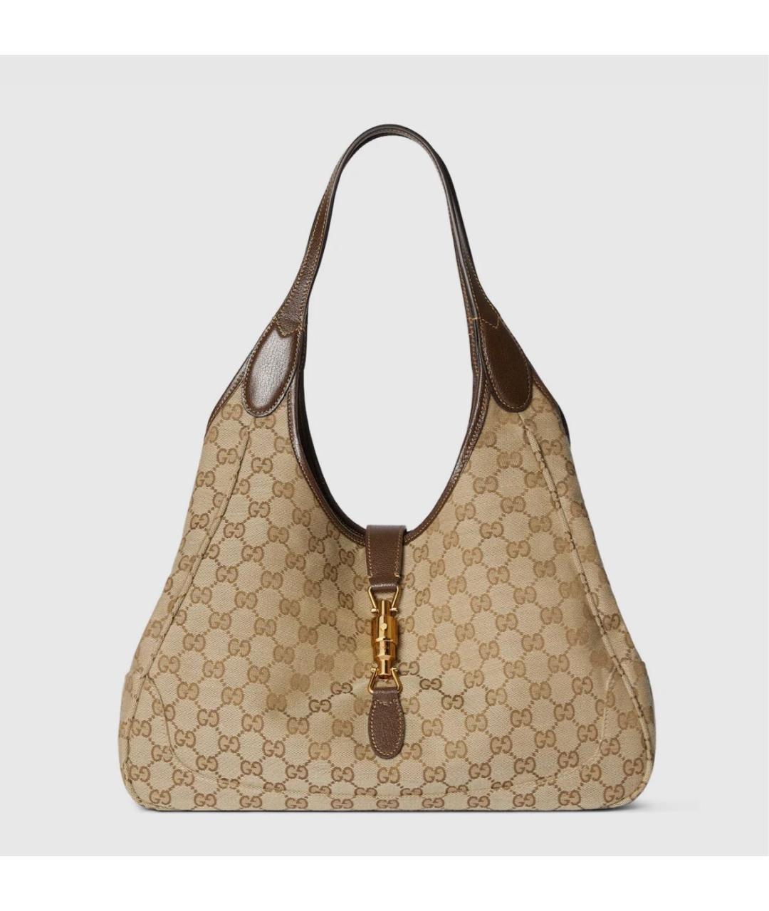 GUCCI Бежевая сумка тоут из канвы, фото 4
